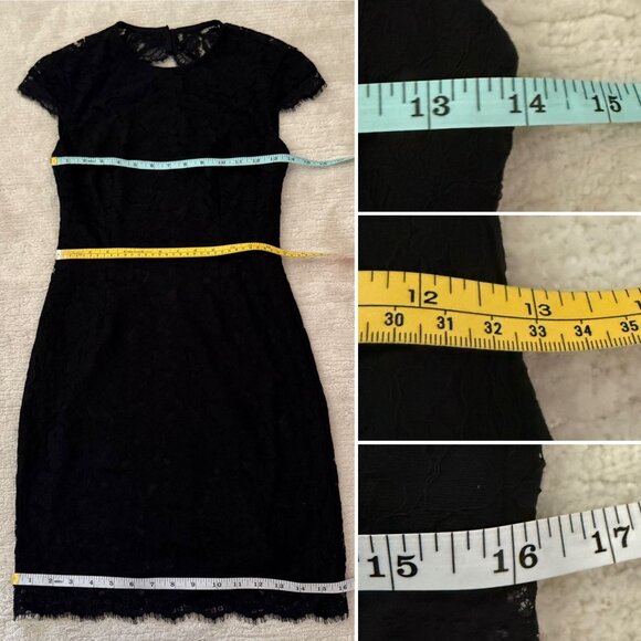 Black Lace Open Back Dress About Us Size S Womens Elegant Formal Partywear - Picture 5 of 9